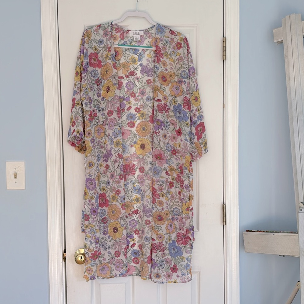 Candy Colored Floral Duster